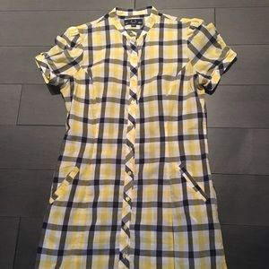 Fred Perry Shirt Dress - Yellow/Blue Plaid